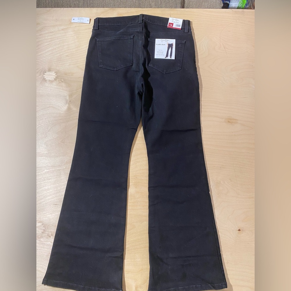 Jessica Simpson Classic Black High Rise Flare Jeans 14 (QJ) - Picture 7 of 7